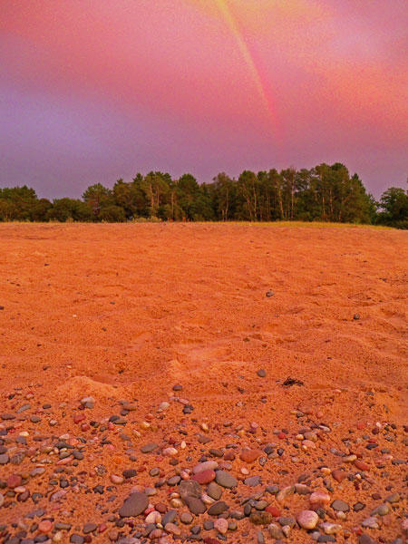 rainbow at beach